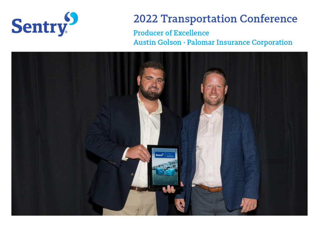 Palomar Insurance Earns Sentry Transportation Award 1 Palomar Insurance Earns Sentry Transportation Award 1